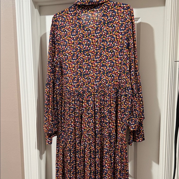 Free People Floral Long Sleeve Maxi Dress L - Picture 7 of 10